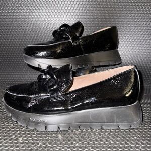 Wonders Yara Black Platform Comfort Slip On Loafer ShoeWomen’s Size 6 (36)